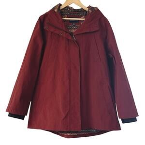 Pendleton Women’s Rain Jacket With Hood Crimson Red Size Large NEW